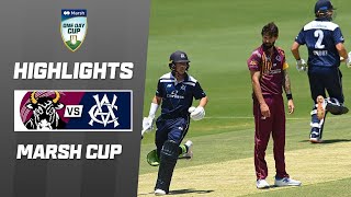 Queensland v Victoria  Marsh OneDay Cup 202324 [upl. by Edric228]