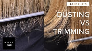 How To Get Rid Of Split Ends — Dusting Vs Trimming  Haircom [upl. by Lister]