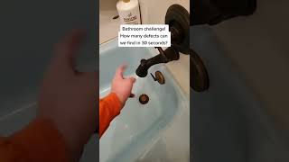 Bathroom challenge How many defects can we find in 30 seconds Lets go [upl. by Soo]