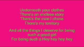 UNDERNEATH YOUR CLOTHES sung by chanté par cantado por gesungen von Létitia  lyrics [upl. by Euv]