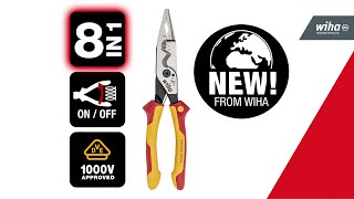 Wiha Multifunctional pliers for electricians 8 in 1 I 45705 [upl. by Diannne783]