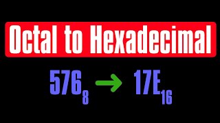 Octal to Hexadecimal Quick and Easy [upl. by Cassondra460]