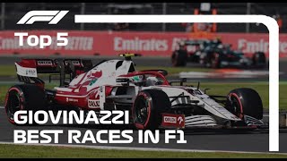 Top 5 Antonio Giovinazzi Best Moments in F1 [upl. by Madaras]