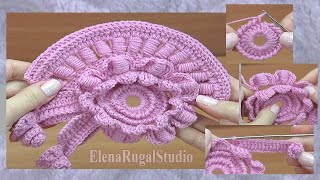 Crochet Motif Tutorial 23 Freeform [upl. by Girardo679]