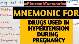 Mnemonic for Drugs used in Hypertension during Pregnancy  Pharmacology Mnemonics [upl. by Innavoig671]