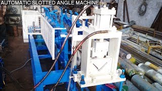 AUTOMATIC SLOTTED ANGLE MACHINE [upl. by Fitalludba]