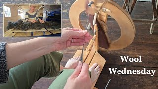 Wool processing Wednesday Carding amp blending Shetland wool [upl. by Brigg]