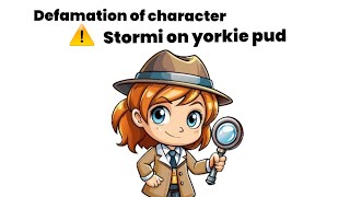 Defamation of character calculatedstormii slander on yorkie puds character [upl. by Nosak]