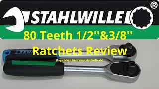 Stahlwille 12 and 38 Ratchet 512QR Namp435QR N Finetooth 80 Made in Germany [upl. by Ytiak]