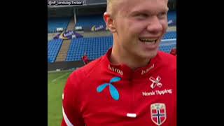 Erling Haaland scores ridiculous volley in Norway training  Shorts  ESPN FC [upl. by Kit]