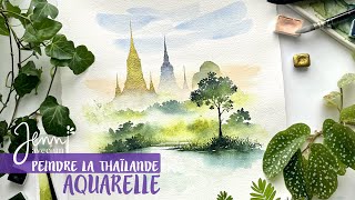 DÉMO AQUARELLE  Un printemps en Thaïlande [upl. by Adnara]