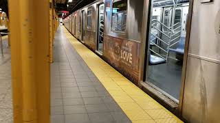 Flushing Main Street Empty Subway April 2020 [upl. by Atorod]