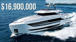 169M 2022 HORIZON FD110 SuperYacht Tour  Fast Displacement Luxury Power Yacht  PART 2 [upl. by Animrelliug603]