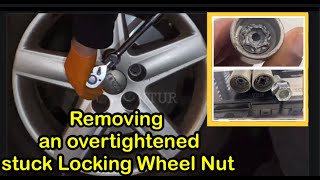 How to remove and replace a Stuck OverTightened Car Locking Wheel Nut and probable root causes [upl. by Nylrak]