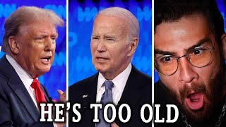 President Debate Joe Biden And Trump Face Off  HasanAbi reacts [upl. by Gonick]