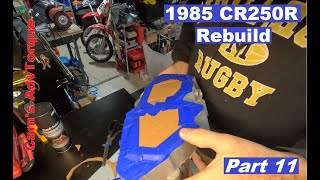 1985 Honda CR250 Rebuild  Part 11  Paint Prep [upl. by Nonnahsal796]