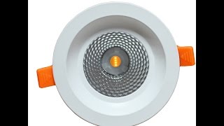 12W CCT change LED COB dimmable recessed downlight [upl. by Pasquale471]