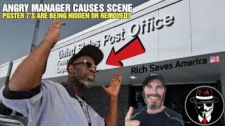 Angry Manager Causes Scene amp Gets Educated On 1st Amendment Post Office Takes Down POSTER  7 [upl. by Nnylrac446]