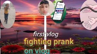 fighting prank on vlog its my first vlog in channel 😀✓© vlog youtube vlog [upl. by Kluge1]