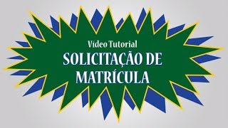 Solicitação de Matrícula na UFRRJ [upl. by Aleron711]