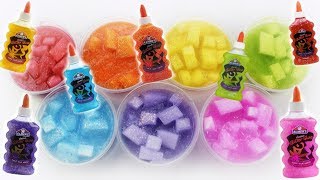 JELLY CUBE SLIME WITH ELMERS GLITTER GLUE [upl. by Sayer]