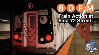 PTA Subway  BDFM Train Action at E 72 St [upl. by Akirehs]