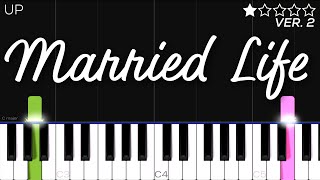 Disney Pixar’s “Up”  Married Life  EASY Piano Tutorial [upl. by Sualakcin]