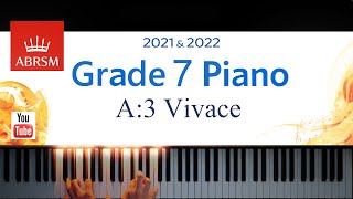 ABRSM 20212022 Grade 7 A3 Vivace  G P Telemann Piano exam piece [upl. by Arikehs]