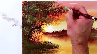 Sunrise Landscape  Landscape Painting  Easy for Beginners [upl. by Philipp532]