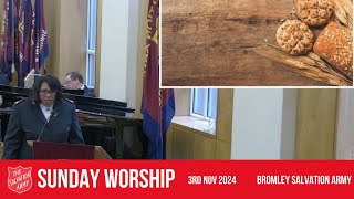 Bromley Temple Salvation Army  Sunday Blessing  3rd November 2024 [upl. by Enialem]