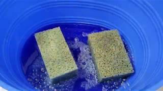 ASMR  Laundry Detergent  Fizzy Block Sponges [upl. by Alexina]