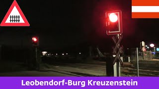 Železniční přejezdBahnübergang LeobendorfBurg Kreuzenstein A  1492023 [upl. by Heger]