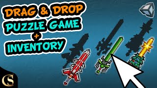 Drag and Drop System in Unity  Puzzle Game Example and Inventory 2021 [upl. by Shell442]