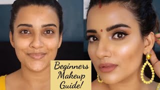 STEP BY STEP MAKEUP TUTORIAL 4 BEGINNERS  EASIEST EYESHADOW LOOK  शुरूआत से फ़ुल मेकअप करना सीखें। [upl. by Darya926]