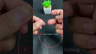 Amazing Strong Smooth Fishing Knot for Braid to Fluorocarbon Leader 👍👍fishing diy tutorial [upl. by Rehpetsirhc242]