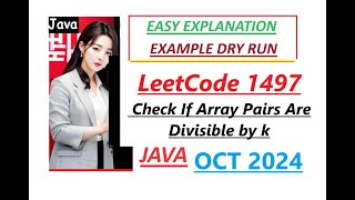 Check If Array Pairs Are Divisible by k  Leetcode 1497  Java Code  Developer Coder [upl. by Inkster749]