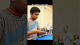 Pavan Ravindra Solve Rubiks Cube 558 Second 🇮🇳 world record virlshorts rubikscube [upl. by Isola]