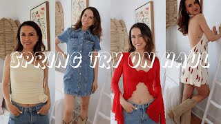 SPRING TRY ON HAUL  Reformation Revolve Anthropologie Amazon fashion [upl. by Allimac393]