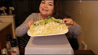 Fettuccine Alfredo Mukbang  Big Bites  Homemade [upl. by Phillis]