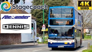 Stagecoach South Downs 60 Midhurst to Chichester via Singleton amp Lavant ALX400 Dennis Trident [upl. by Nigle602]