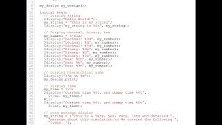 Verilog Tutorial 2  display System Task [upl. by Rodman80]