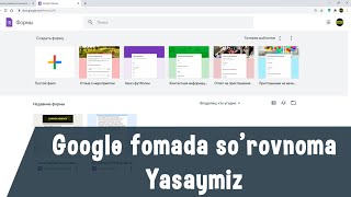 Google formada sorovnoma yaratish va natijalarni olish [upl. by Marquet]