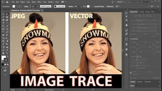 How to Convert a JPEG Image into a Vector Graphic Using the Image Trace Function  Adobe Illustrator [upl. by Onabru]