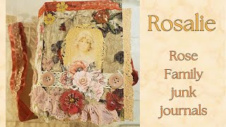 Rosalie  junk journal Flip Through Rose family 35 Sold [upl. by Norac224]