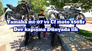 MT07 vs 450 Sr dünyada ilk ve tek kapışma [upl. by Orvie]