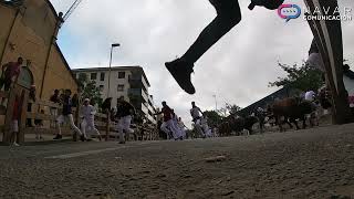 Encierro Tafalla 18082022  Ganadería Lora Sangrán  Fiestas de Tafalla [upl. by Carrissa]