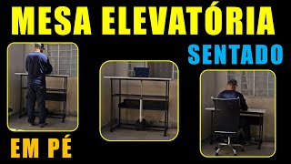 Como Fazer Mesa Escritorio Elevatoria Trabalhar em Pé e Sentado [upl. by Homans]