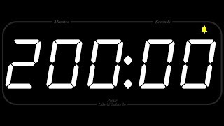 200 MINUTE  TIMER amp ALARM  1080p  COUNTDOWN [upl. by Quickel191]