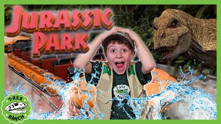 Jurassic Park TRex amp Giant Life Size Dinosaurs at Universal Studios  TRex Ranch Dinosaur Videos [upl. by Etnod]