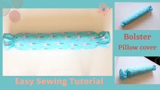 How to sew Bolster Pillow coverDIY Bolster Pillow cover [upl. by Barren354]